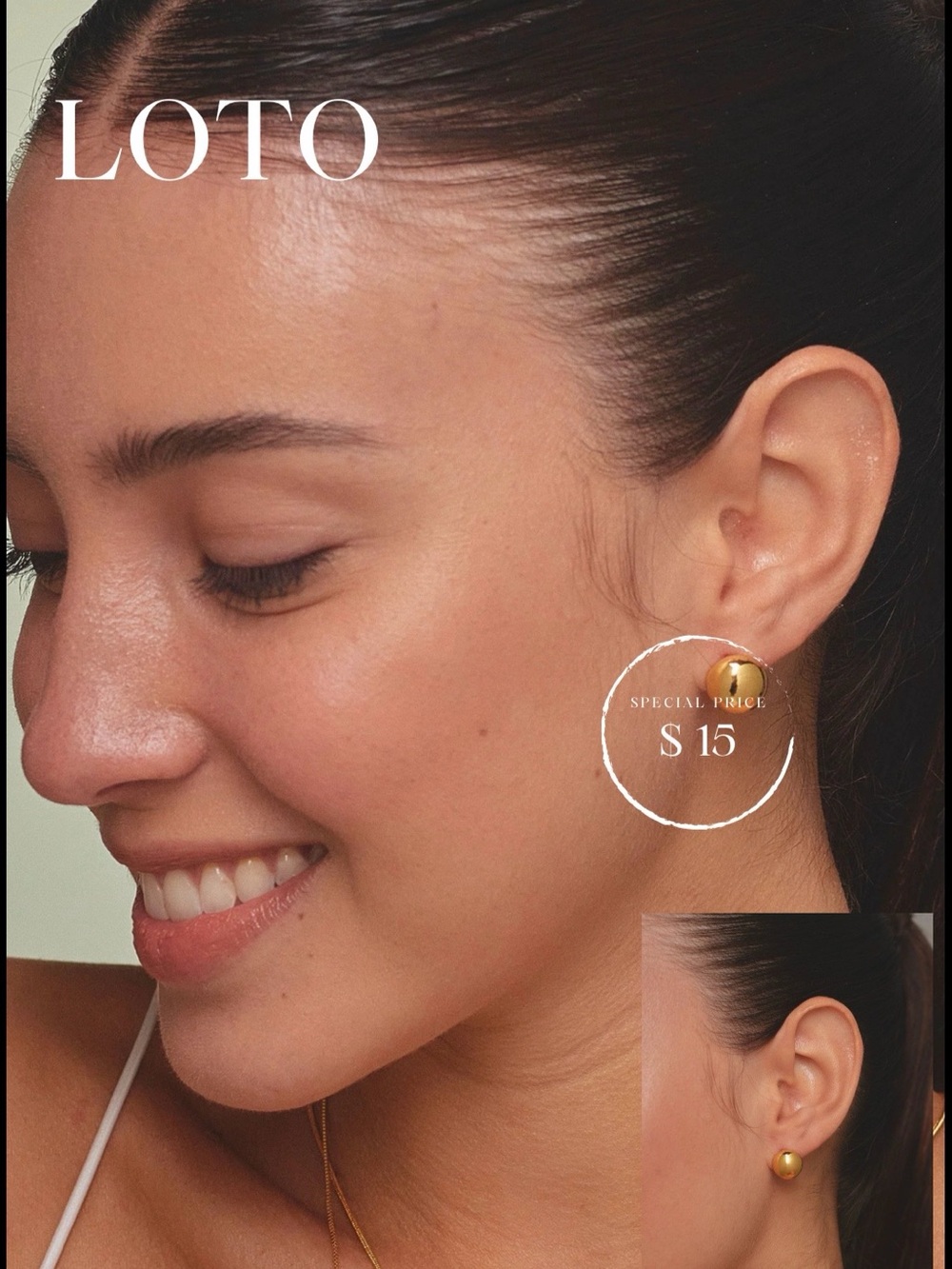 Gold Stud Earrings - Classic Round Women’s Jewelry